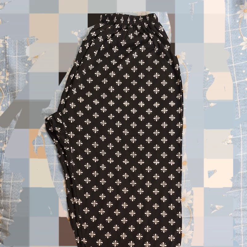 شلوار نخی چاپی زنانه