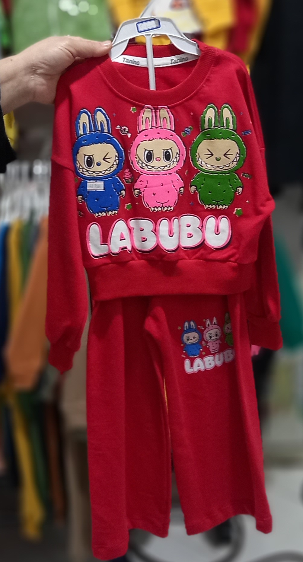 کراپ و شلوار نخ پنبه دخترانه لبوبو