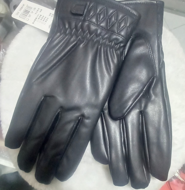 دستکش چرم مردانه داخل خز