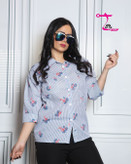 شومیز نخی طرح گل