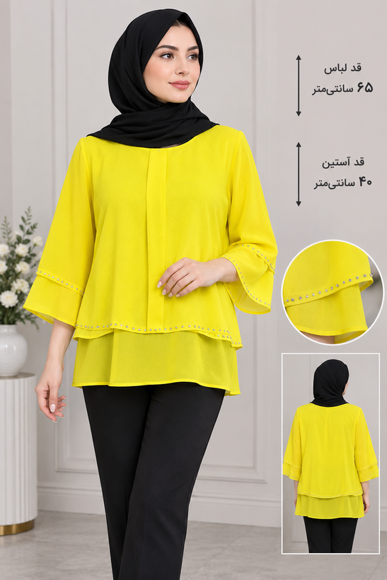شومیز حریره زنانه نگیندار